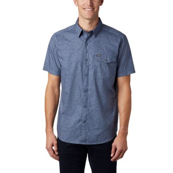 Columbia Summer Chill Short Sleeve, Camisa Azules Para Hombre | 042597-WTY